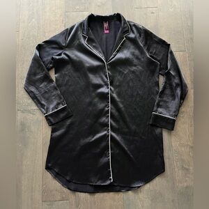 Black Satin Sleep Dress